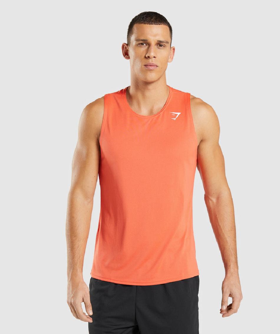 Camiseta Tirantes Gymshark Arrival Hombre Naranjas | CO 3204BEX